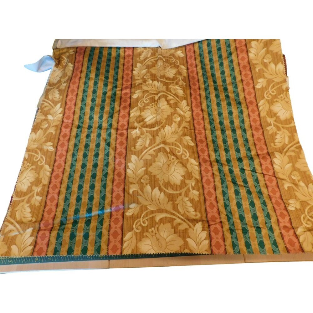Vintage Floral Striped Fabric Remnants Multiple Colors & Patterns Cotton Blend I - Picture 3 of 13